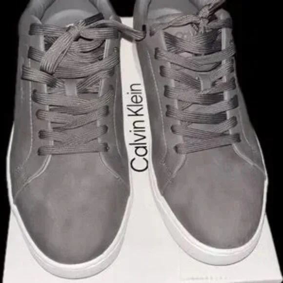 Calvin Klein Gray Sneakers – Minimalist Design for Everyday Wear, Size 11.5 Mens - Picture 1 of 6